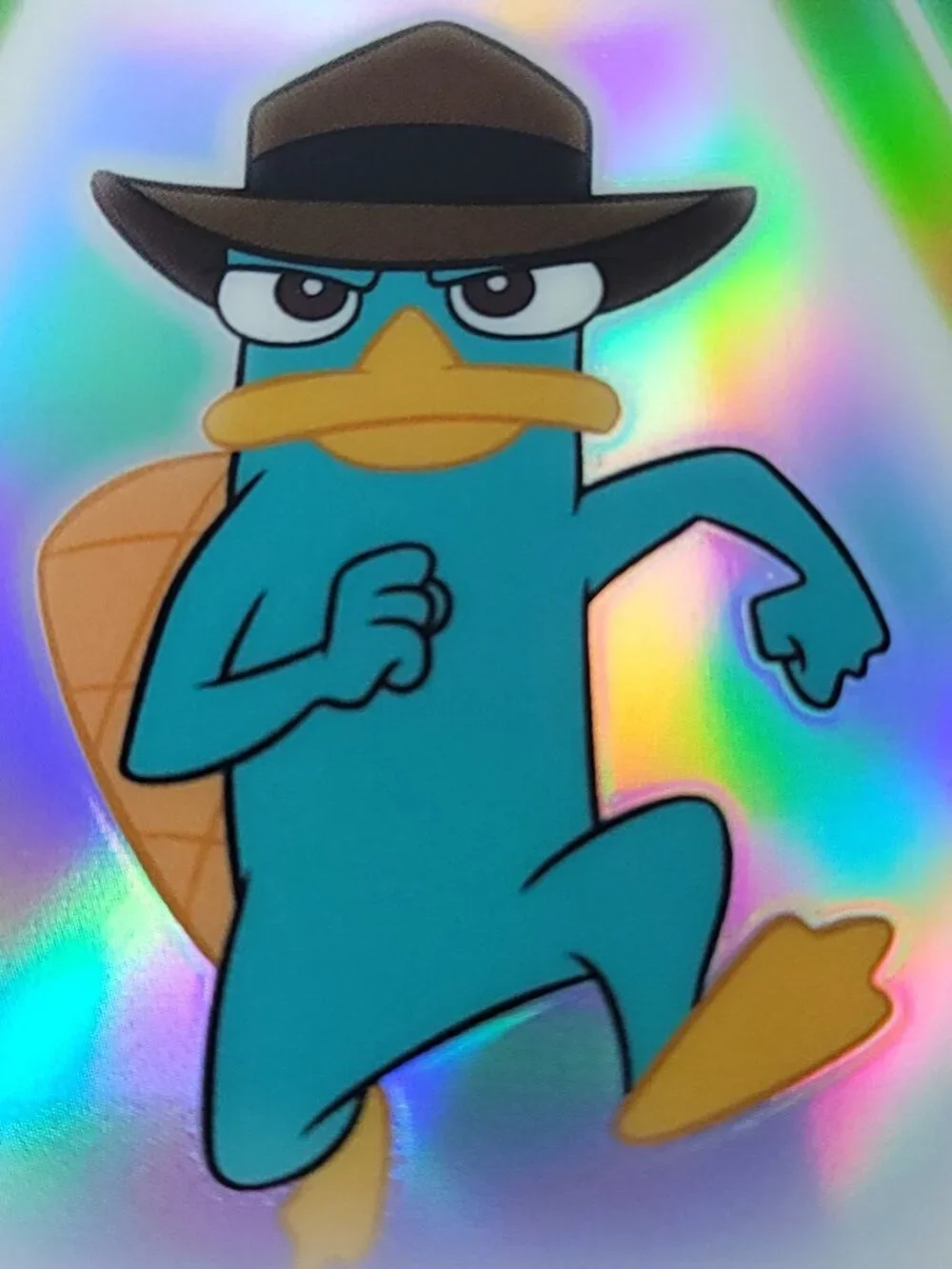 Perry Platypus Topps 2026 Disney Neon Holo Chrome Refractor Limited 156/199 CNE